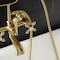Kingston Brass AE557T7 7-Inch Wall Mount Tub Faucet with Hand Shower, Brushed Brass AE557T7 - alternate 4